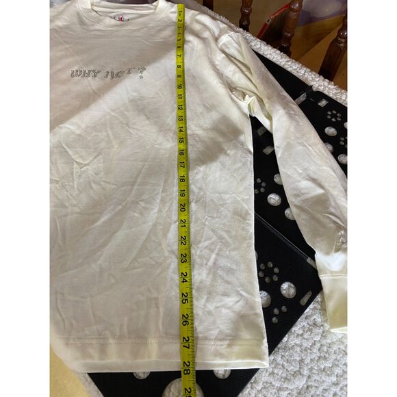 Jordan Why Not Long Sleeve T-Shirt Women’s Size L White Graphic Top - Picture 6 of 7